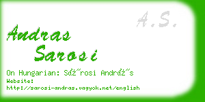 andras sarosi business card